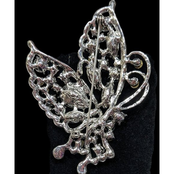 Fairycore Glam Large Embellished Butterfly Brooch - Picture 2 of 4